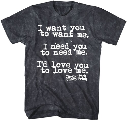 Cheap Trick - I Want You T-Shirt -  Small Black Mineral Wash TS0001CHTA1