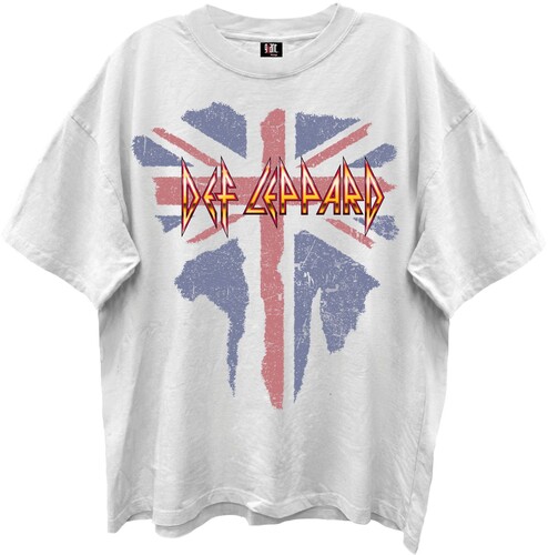 DEF LEPPARD UNION JACK TSHIRT 2XL WHT 18161149A5