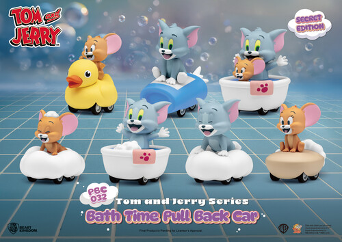 TOM & JERRY BATH TIME PULL BACK CAR BLIND BOX 6CT