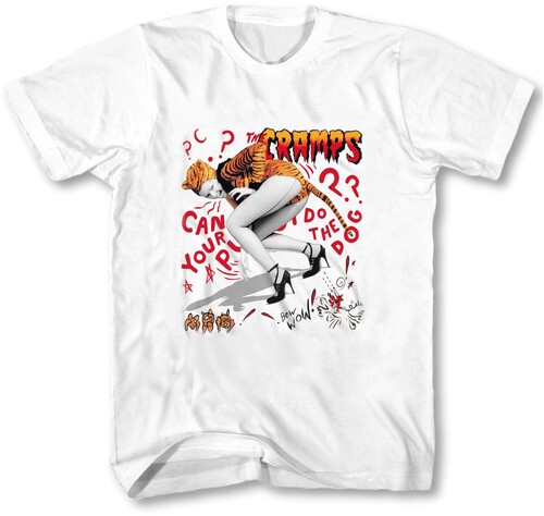 CRAMPS DO THE DOG T-SHIRT 2XL (WHITE)