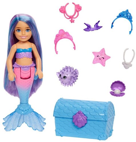 Barbie - Barbie Chelsea Mermaid Purple And Blue Hair (Papd)