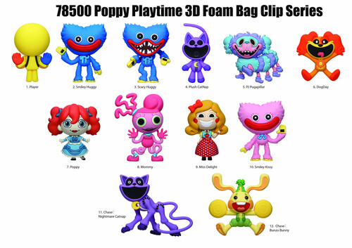 POPPY PLAYTIME 3D FOAM BAG CLIP