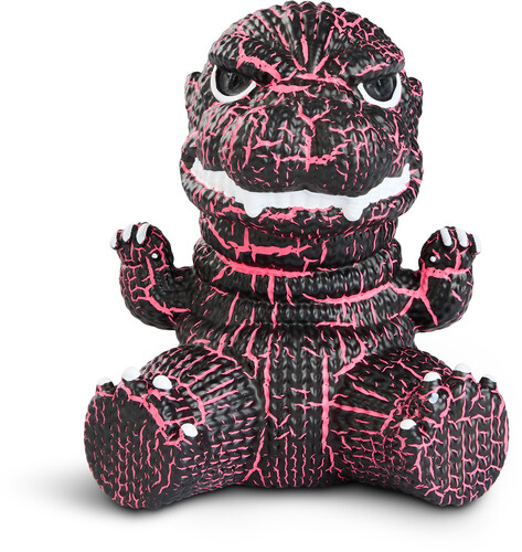 Toho - Godzilla (Pink Black Crackle) - Handmade by Robots - Godzilla #379 (Pink & Black Crackle) vinyl record cover