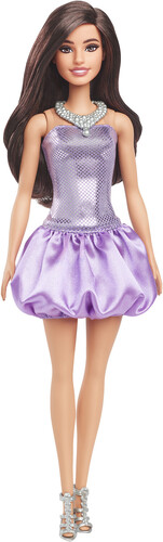 Mattel - Barbie Fashionistas Doll #234 in Sequined Purple Dress, Brown Hair