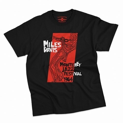 Miles Davis - Miles at the Monterey Jazz Fest 1964 - Heavy Cotton T-Shirt - Large Black