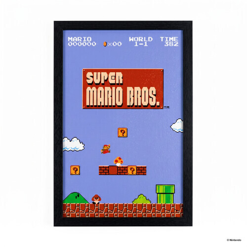 SUPER MARIO BROS - LEVEL 1-1 11X17 FRAMED GEL COA