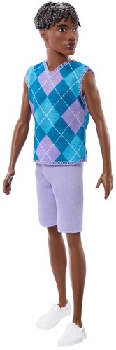 BARBIE KEN FASHIONISTA BLACK WITH BLUE AND PURPLE