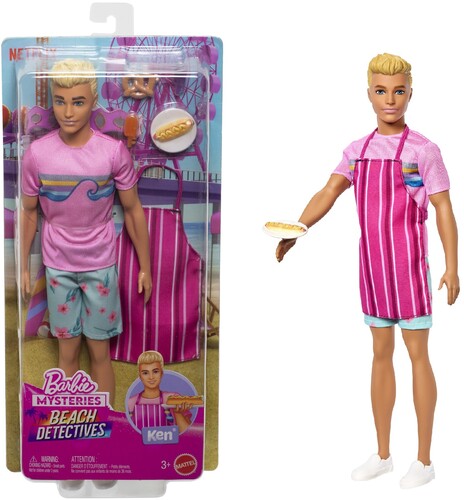 Mattel - Barbie Mysteries: Beach Detectives Ken Doll and Accessories