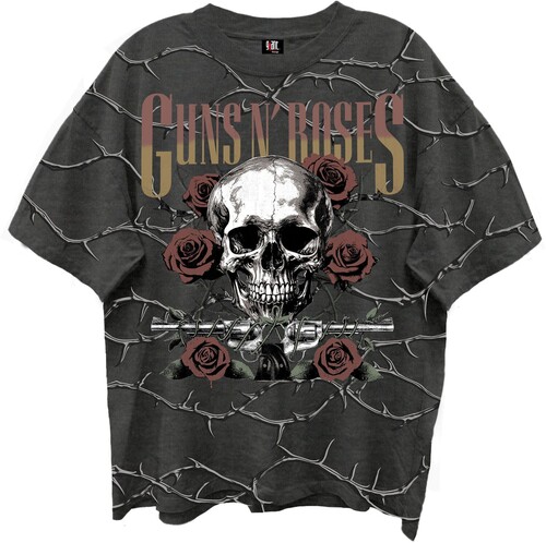 GUNS N ROSES SKULL ROSESTSHIRT SM BLK 12160767A1