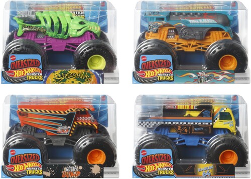 HOT WHEELS MONSTER TRUCKS 1 24 4 PIECE A ASRT|alliance entertainment