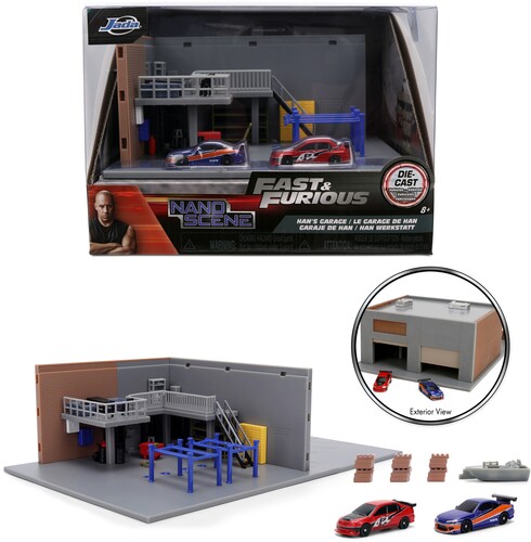 JADA NANOSCENE HWR FF HAN'S GARAGE & CAR SET