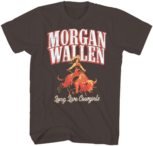MORGAN WALLEN COWGIRLS TSHIRT SM BROWN 39541048A1