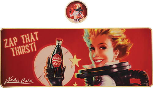 FALLOUT NUKA-COLA XL DESK PAD AND COASTER SET 