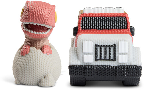 Handmade by Robots - Jurassic Park - Dino Hatching Egg & Park Vehicle 2-Pack