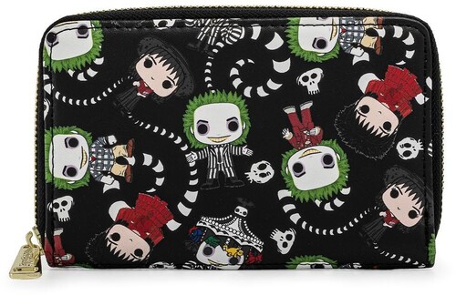 Loungefly Beetlejuice: - All Over Print Zip Around Wallet (Wal)