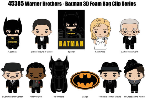 BATMAN ANNIVERSARY 3D FOAM BAG CLIP