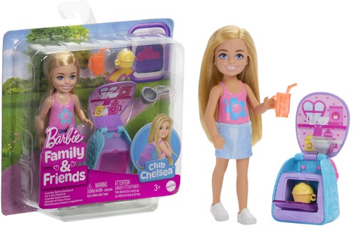 Mattel - Barbie Family & Friends Chelsea Cupcake Baking Backpack Doll And Accessories