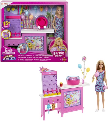 BARBIE BEACH COTTON CANDY & GAME PLAYSET BLONDE