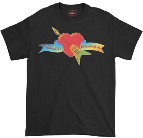 Tom Petty and the Heartbreakers - Flying V Logo - Heavy Cotton T-Shirt - Small Black