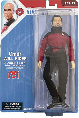 MEGO SCI-FI STAR TREK TNG COMMANDER WILL RIKER 8IN