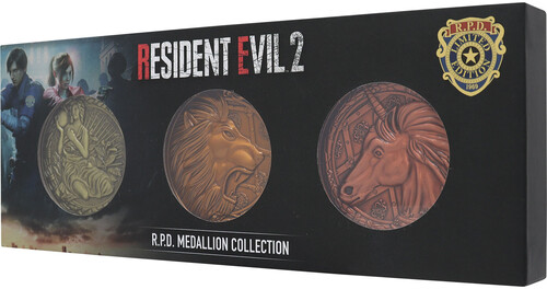 RESIDENT EVIL 2 - SET OF 3 MEDALLIONS (US VARIANT)