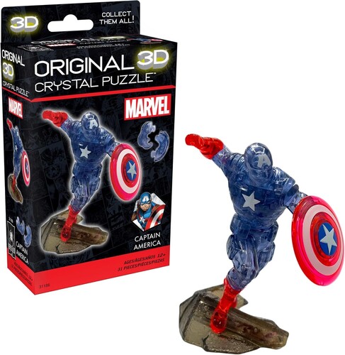 BEPUZZLED MARVEL CAPTAIN AMERICA 3D CRYSTAL PUZZLE