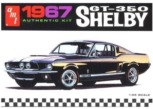 AMT 1967 Shelby Mustang GT350 (Black) 1/25 Scale Model Kit